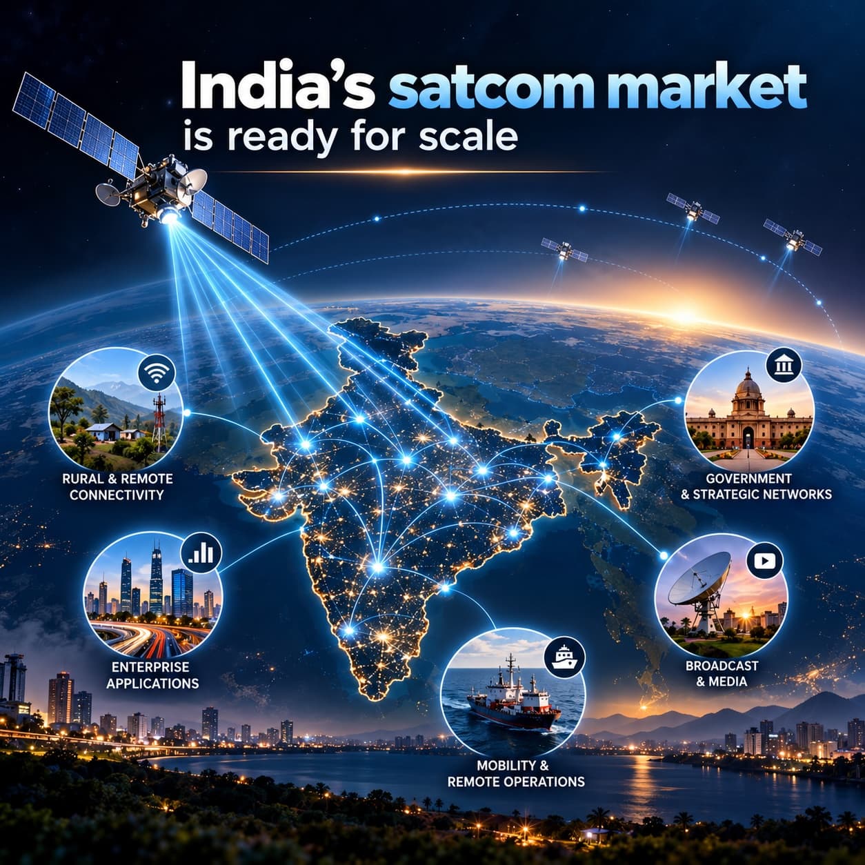 India’s satcom market is ready for scale as regulation, pricing and use
cases align